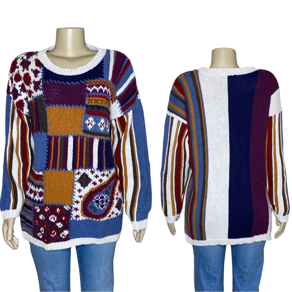 Vintage Cabin Core Patchwork Tapestry Grandma Cor… - image 3